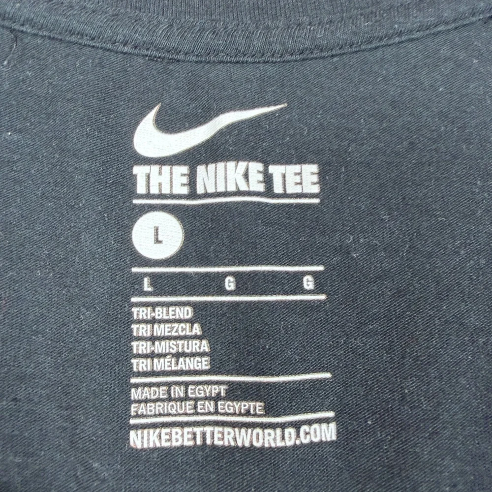 Nike The Nike Tee Womens Large Black Tri-Blend Oversized Logo Short Sleeve Shirt